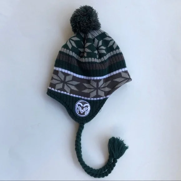 CSU Fort Collins Green Beanie Pom Hat - Picture 2 of 6